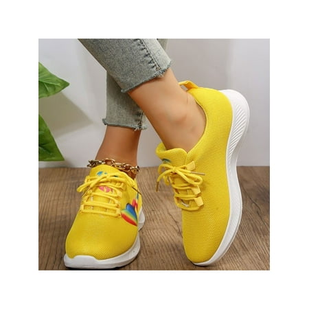 SIMANLAN Women Sneakers Lace Up Running Shoe Mesh Athletic Shoes Womens Non-Slip Trainers Ladies Floral Casual Sneaker Yellow 9
SIMANLAN Women Sneakers Lace Up Running Shoe Mesh Athletic Shoes Womens Non-Slip Trainers Ladies Floral Casual Sneaker Yellow 9