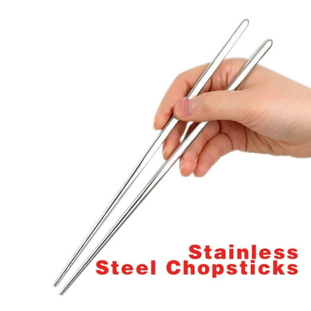 1 Pair Stainless Steel Chopsticks Non-slip Reusable Chopstick Home Kitchen Food Sticks
1 Pair Stainless Steel Chopsticks Non-slip Reusable Chopstick Home Kitchen Food Sticks