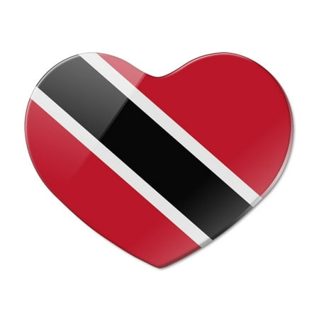 Trinidad and Tobago Country Flag Heart Acrylic Fridge Refrigerator Magnet