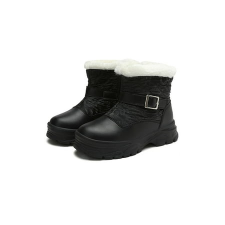 Colisha Girl Lightweight Platform Fashion Booties School Cute Ankle Boots Daily Thick Fleece Winter Warm Shoes Black 2.5Y
Colisha Girl Lightweight Platform Fashion Booties School Cute Ankle Boots Daily Thick Fleece Winter Warm Shoes Black 2.5Y