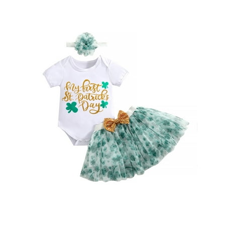 Gureui St. Patrick s Day Kids Toddler Baby Girls Sweet Outfits Round Neck Letters Triangle Hem Bodysuit + Multi-Layer Decorative Bowknot Skirt
Gureui St. Patrick s Day Kids Toddler Baby Girls Sweet Outfits Round Neck Letters Triangle Hem Bodysuit + Multi-Layer Decorative Bowknot Skirt