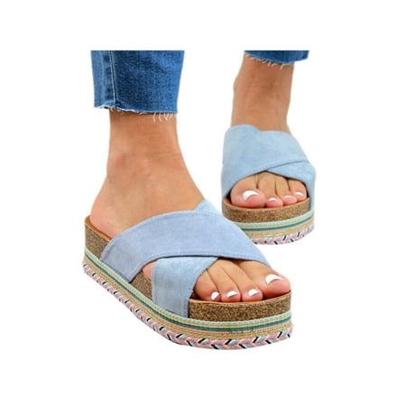 Lacyhop Womens Beach Nonslip Open Toe Espadrille Ladies Summer Comfortable Slip On Wedge Sandals Lightweight Cross Strap Slippers
Lacyhop Womens Beach Nonslip Open Toe Espadrille Ladies Summer Comfortable Slip On Wedge Sandals Lightweight Cross Strap Slippers