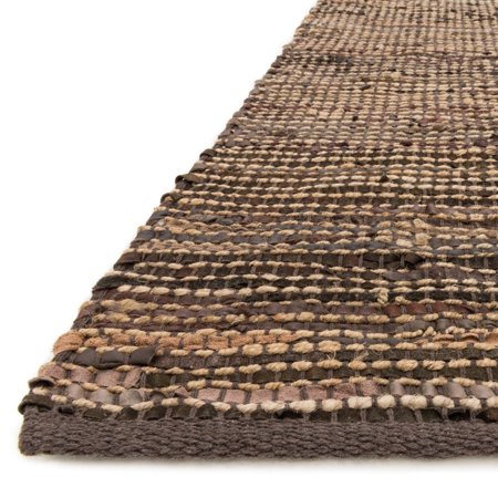 Alexander Home Hand-woven Arrow Earth-tone Leather and Jute Rug