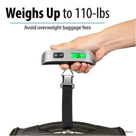 50Kg Digital Luggage Scale FAST Portable Electronic LCD Suitcase Hand-Grip UK