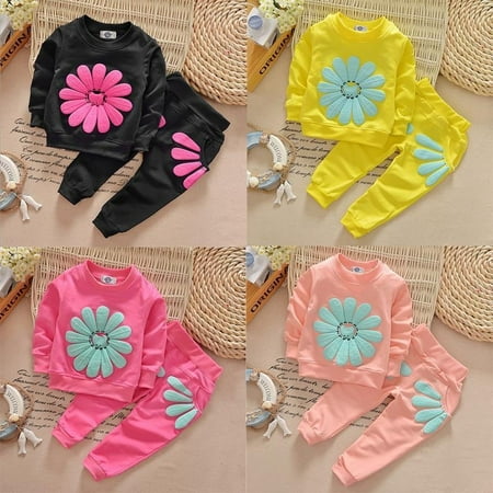 New Kids Infant Baby Girls Clothes Sets Jumper Tops Pants Outfit Clothing Set Spring Fall Long Sleeve Sun Flower Cute T-shirt
New Kids Infant Baby Girls Clothes Sets Jumper Tops Pants Outfit Clothing Set Spring Fall Long Sleeve Sun Flower Cute T-shirt