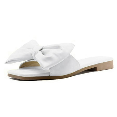 Women s Sandals Bowknot Flat Slippers Casual Beach Indoor&Outdoor Shoes pu White slipper for Women
Women s Sandals Bowknot Flat Slippers Casual Beach Indoor&Outdoor Shoes pu White slipper for Women