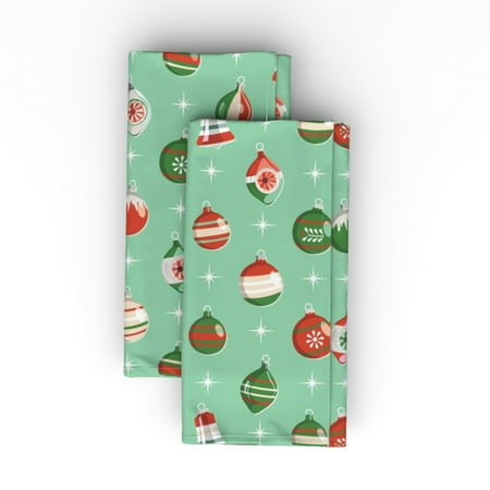 Linen Cotton Canvas Dinner Napkins (Set of 2) - Christmas Ornament Holiday Sparkle Retro Atomic Green Red White Greens Ornaments Vintage Glass Star Print Cloth Dinner Napkins by Spoonflower
Linen Cotton Canvas Dinner Napkins (Set of 2) - Christmas Ornament Holiday Sparkle Retro Atomic Green Red White Greens Ornaments Vintage Glass Star Print Cloth Dinner Napkins by Spoonflower