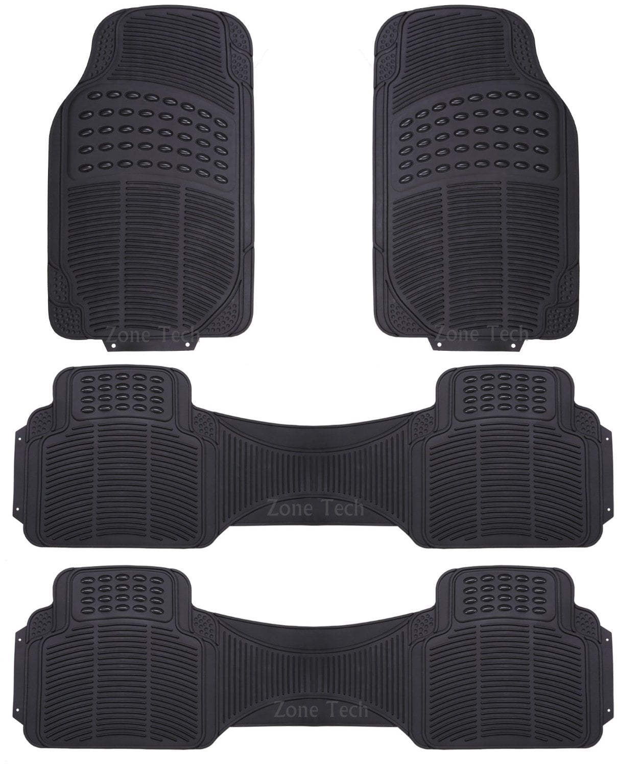 BDK All Weather Solid Rubber Trimmable Front and Rear 3Piece Universal