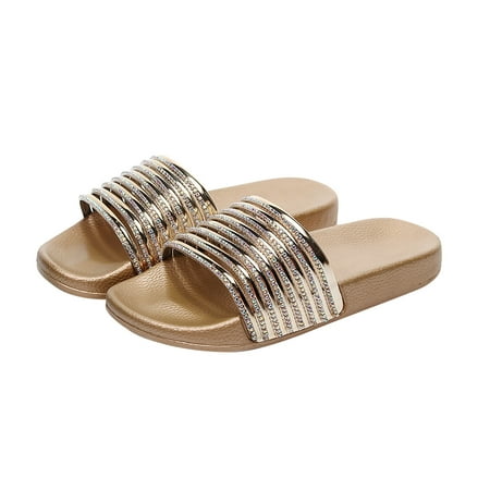 VerPetridure Womens Wedge Sandals Women s Summer Glossy Flash Diamond Slippers Leisure One-Word Shoes
VerPetridure Womens Wedge Sandals Women s Summer Glossy Flash Diamond Slippers Leisure One-Word Shoes