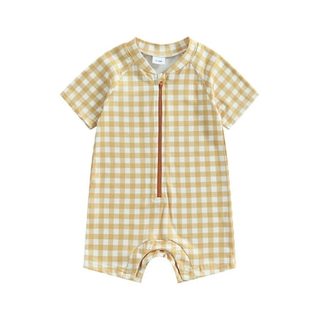 Qtinghua Newborn Infant Baby Boy Zip Up Romper Jumpsuit Short Sleeve Sun Plaid Jumpsuit Shorts Summer Playsuit
Qtinghua Newborn Infant Baby Boy Zip Up Romper Jumpsuit Short Sleeve Sun Plaid Jumpsuit Shorts Summer Playsuit