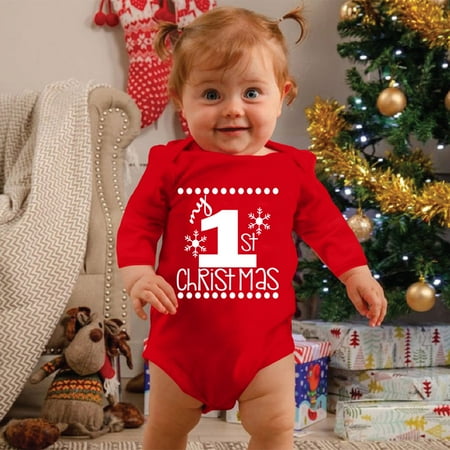 Baby Girls Bodysuits Long Sleeve Christmas Cartoon Letter Print Romper Jumpsuits Fall Clothes
Baby Girls Bodysuits Long Sleeve Christmas Cartoon Letter Print Romper Jumpsuits Fall Clothes