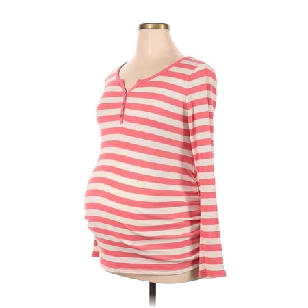 Pre-Owned Liz Lange Maternity Women s Size XL Maternity Long Sleeve Henley