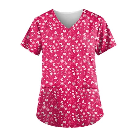 Mlqidk Valentine s Day Printed Scrub Tops for Women Breathable Love Heart Pattern V-Neck T-Shirts Tee Scrubs Top with Pockets
Mlqidk Valentine s Day Printed Scrub Tops for Women Breathable Love Heart Pattern V-Neck T-Shirts Tee Scrubs Top with Pockets
