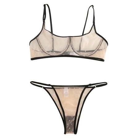 YUEHAO Womens Underwear New Women s Lace Hollow Openwork Perspective Two-piece Set (Yellow)
YUEHAO Womens Underwear New Women s Lace Hollow Openwork Perspective Two-piece Set (Yellow)
