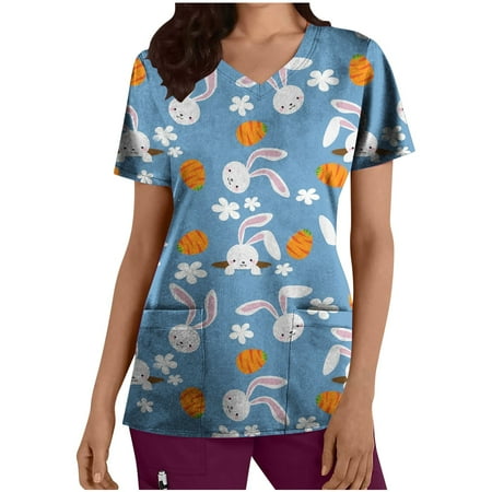 Funicet Savings Clearance 2023! Plus Size Tops Easter Shirts for Women Scrubs Top Women s Working Uniform Nursing Uniform With Two Pockets Short Sleeve V-neck Summer Blouse
Funicet Savings Clearance 2023! Plus Size Tops Easter Shirts for Women Scrubs Top Women s Working Uniform Nursing Uniform With Two Pockets Short Sleeve V-neck Summer Blouse