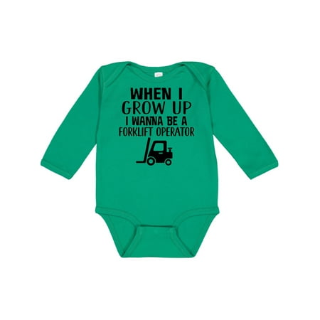 Inktastic Future Forklift Operator Gift Baby Boy or Baby Girl Long Sleeve Bodysuit