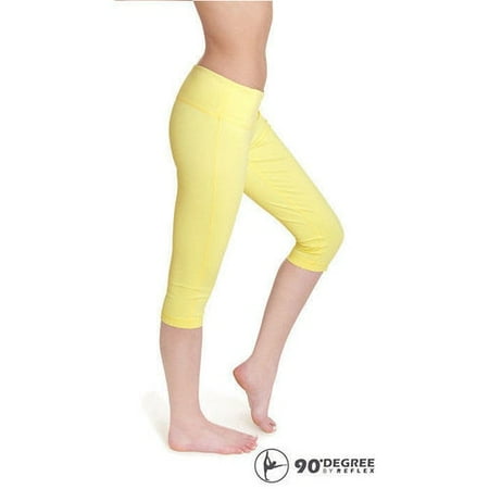 90 Degrees Reflex Womens 17" Flex Performance Capri Yoga Legging Pants - Size XS