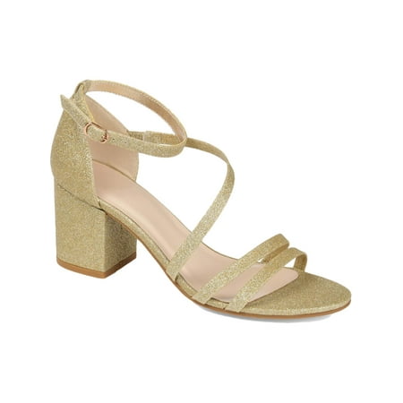 Journee Collection Womens Bella Wide Width Open Toe Mid Block Heel Pumps