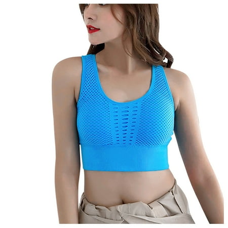 SOOMLON Women Bra Mesh Rimless Yoga Vest Running Fitness Sports Bra Fashion Bra Push Up Bras Blue M
SOOMLON Women Bra Mesh Rimless Yoga Vest Running Fitness Sports Bra Fashion Bra Push Up Bras Blue M
