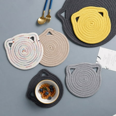 Meizhencang Bowl Mat Environmentally Friendly Heat Insulation Cat Ear Shape Tea Coffee Cup Coaster for Cafes
Meizhencang Bowl Mat Environmentally Friendly Heat Insulation Cat Ear Shape Tea Coffee Cup Coaster for Cafes