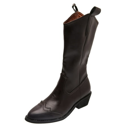 Sehao womens flat dress shoes Wommen Boots Autumn And Winter Fashion Comfortable Pointed Toe Thick Heel Solid Color Mid Boots Retro Western Cowboy Boots Artificial leather
Sehao womens flat dress shoes Wommen Boots Autumn And Winter Fashion Comfortable Pointed Toe Thick Heel Solid Color Mid Boots Retro Western Cowboy Boots Artificial leather