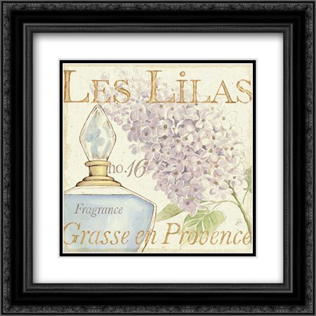 Fleurs and Parfum IV 2x Matted 20x20 Black Ornate Framed Art Print by Brissonnet, Daphne