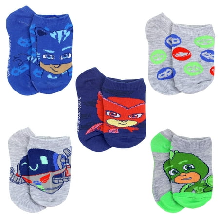 PJ Masks boys No Show Socks Blue/Grey Small US