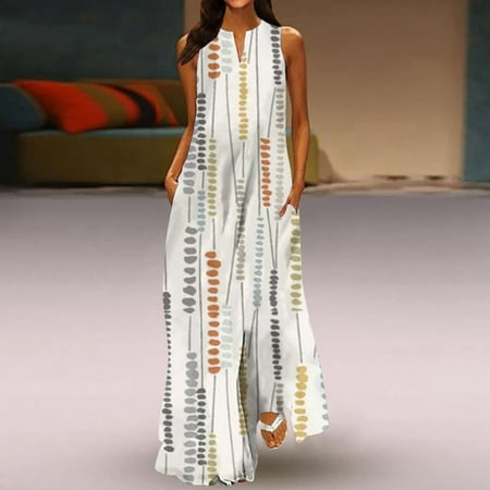Tawop Fashion Women Casual V-Neck Printing Dresses Summer Sleeveless Pullover Dress Mother Of Groom Dress
Tawop Fashion Women Casual V-Neck Printing Dresses Summer Sleeveless Pullover Dress Mother Of Groom Dress