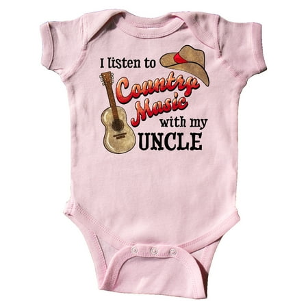Inktastic I Listen to Country Music with my Uncle with Guitar and Hat Gift Baby Boy or Baby Girl Bodysuit
Inktastic I Listen to Country Music with my Uncle with Guitar and Hat Gift Baby Boy or Baby Girl Bodysuit