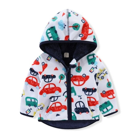 BIZIZA Toddler Baby Jacket Hooded Cartoon Print Fleece Zip Up Pockets Long Sleeve for 1-6Y Chlid Tops White 100
BIZIZA Toddler Baby Jacket Hooded Cartoon Print Fleece Zip Up Pockets Long Sleeve for 1-6Y Chlid Tops White 100