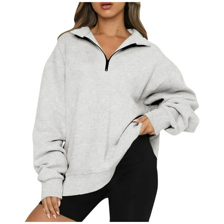RPVATI Maternity Sweatshirts for Women Funny Loose Fit 1/4 Zip Plus Size Pullover Long Sleeve Womens Dress Tops for Older Women Solid Color Quarter Zip Comfy Clothes for Women Gray XXL
RPVATI Maternity Sweatshirts for Women Funny Loose Fit 1/4 Zip Plus Size Pullover Long Sleeve Womens Dress Tops for Older Women Solid Color Quarter Zip Comfy Clothes for Women Gray XXL