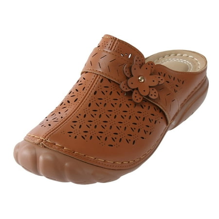sandals for Women Fashion Summer Women Sandals Wedge Heel Thick Sole Hollow Breathable Lightweight Round Toe Flower PU Dress Sandals for Women Brown
sandals for Women Fashion Summer Women Sandals Wedge Heel Thick Sole Hollow Breathable Lightweight Round Toe Flower PU Dress Sandals for Women Brown