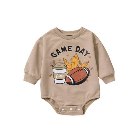 Canrulo Newborn Baby Girl Boy Rompers Letter Rugby Print Casual Long Sleeve Sweatshirt Jumpsuit Autumn Clothes Coffee 3-6 Months
Canrulo Newborn Baby Girl Boy Rompers Letter Rugby Print Casual Long Sleeve Sweatshirt Jumpsuit Autumn Clothes Coffee 3-6 Months