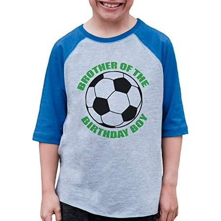 7 ate 9 Apparel Boy s Brother Soccer Blue Raglan Tee 6 Months