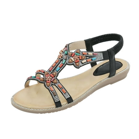 KIJBLAE Women s Sandals Clearance Summer New Bohemian Fashion Lightweight Elastic Slippers Black 40 Lady Sandals Deals
KIJBLAE Women s Sandals Clearance Summer New Bohemian Fashion Lightweight Elastic Slippers Black 40 Lady Sandals Deals