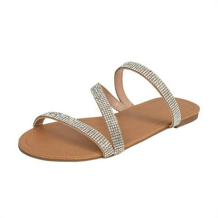 Women s Slip on Flat Sandals Casual Bling Rhinestone Strap Band Sandals Open Toe Slide Sandals (Silver 6)
Women s Slip on Flat Sandals Casual Bling Rhinestone Strap Band Sandals Open Toe Slide Sandals (Silver 6)