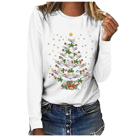 jsaierl Women s Oversized Sweatshirt Long Sleeve Christmas Tree Print Top Casual Crewneck Sweatshirt Cute Pullover Womens Fall Fashion 2022
jsaierl Women s Oversized Sweatshirt Long Sleeve Christmas Tree Print Top Casual Crewneck Sweatshirt Cute Pullover Womens Fall Fashion 2022