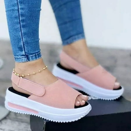 Christmas Women s Fashion Casual Peep Toe Platforms Wedges Beach Sandals Sport Shoes