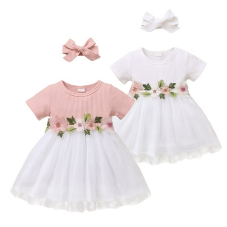 Uccdo Toddler Baby Girls Casual Tulle Tutu Dresses+Headband Flower Girl Princess Dress Short Sleeve Sundress Size 9M-3T
Uccdo Toddler Baby Girls Casual Tulle Tutu Dresses+Headband Flower Girl Princess Dress Short Sleeve Sundress Size 9M-3T