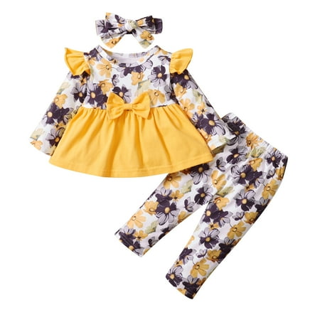 dmqupv Bundle Baby Girl Toddler Baby Girls Long-sleeved Patchwork Top Floral Pants With Girls Two Piece Set Yellow 18-24 Months
dmqupv Bundle Baby Girl Toddler Baby Girls Long-sleeved Patchwork Top Floral Pants With Girls Two Piece Set Yellow 18-24 Months