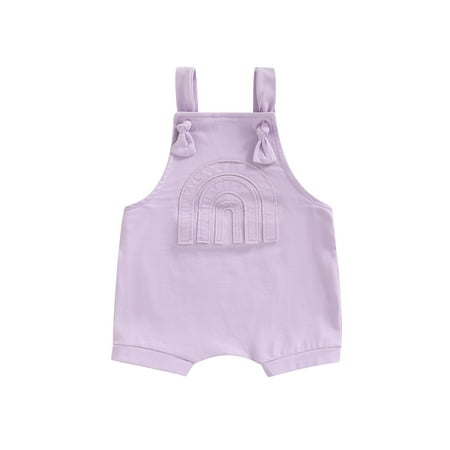 Suanret Infant Baby Girls Boys Casual Romper Solid Color Rainbow Pattern Loose Sling Short Jumpsuit Bodysuit Purple 12-18 Months
Suanret Infant Baby Girls Boys Casual Romper Solid Color Rainbow Pattern Loose Sling Short Jumpsuit Bodysuit Purple 12-18 Months