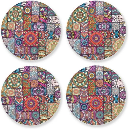 Hyjoy 4 Pack Mexican Talavera Round Coaster Heat Resistant Absorbent Drink Coaster for Kitchen Bar Cafe Decor
Hyjoy 4 Pack Mexican Talavera Round Coaster Heat Resistant Absorbent Drink Coaster for Kitchen Bar Cafe Decor