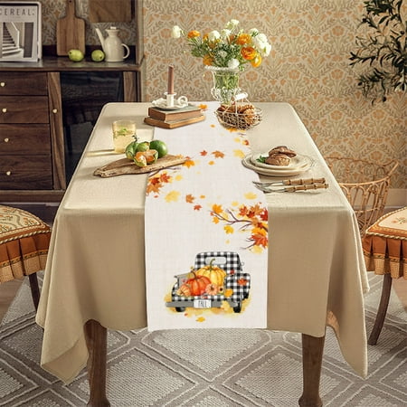 Meidiya Table Runner Exquisite Pattern Non-Fading Wear Resistant Bright Color Multipurpose Decorative Cotton Linen Halloween Maple Leaf Pumpkin Printed Table Runner for Dining Room
Meidiya Table Runner Exquisite Pattern Non-Fading Wear Resistant Bright Color Multipurpose Decorative Cotton Linen Halloween Maple Leaf Pumpkin Printed Table Runner for Dining Room