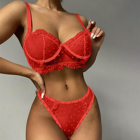 Lilgiuy WomenLingerie Corset Free Wire Intimates Sleepwear Underwear Bra+Briefs(Red M)
Lilgiuy WomenLingerie Corset Free Wire Intimates Sleepwear Underwear Bra+Briefs(Red M)