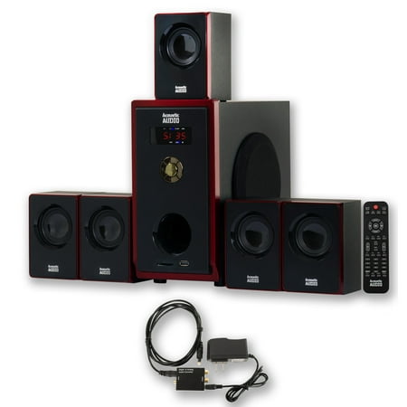 Acoustic Audio AA5103 Home Theater 5.1 Speaker System with Optical Input Surround Sound