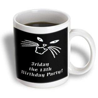 3dRose Friday the 13th Birthday Party Ceramic Mug 11-ounce