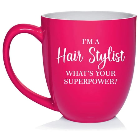 Hair Stylist Superpower Funny Ceramic Coffee Mug Tea Cup Gift for Her Sister Wife Friend Coworker Boss Retirement Birthday Cute Hairdresser Beauty Salon Housewarming (16oz Hot Pink)
Hair Stylist Superpower Funny Ceramic Coffee Mug Tea Cup Gift for Her Sister Wife Friend Coworker Boss Retirement Birthday Cute Hairdresser Beauty Salon Housewarming (16oz Hot Pink)