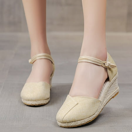 uikmnh Women Shoes Fashion Women Summer Weave Comfortable Wedges Shoes Beach Round Toe Breathable Sandals Beige 7
uikmnh Women Shoes Fashion Women Summer Weave Comfortable Wedges Shoes Beach Round Toe Breathable Sandals Beige 7