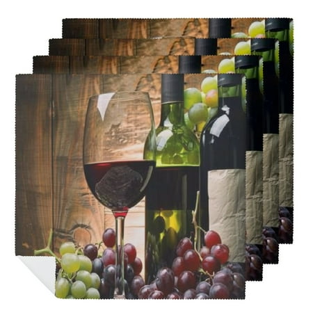 Facannap Wine Grapes Bottles Cloth Napkins for Hotel Home Banquet Atmosphere Embellishment Polyester Reusable Fabric for Events Cloth Napkin Reusable 4 PCS
Facannap Wine Grapes Bottles Cloth Napkins for Hotel Home Banquet Atmosphere Embellishment Polyester Reusable Fabric for Events Cloth Napkin Reusable 4 PCS