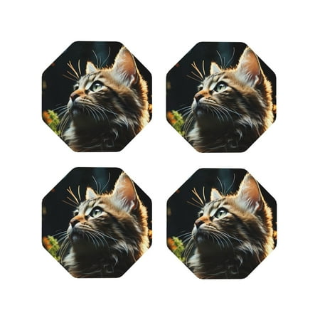 Leather Coasters with Heat-resistant for Drinks Realistic Style Cute Cat -标题2 Octagon
Leather Coasters with Heat-resistant for Drinks Realistic Style Cute Cat -标题2 Octagon
